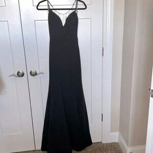 NWOT City Triangle Rhinestone Open-Back Dress